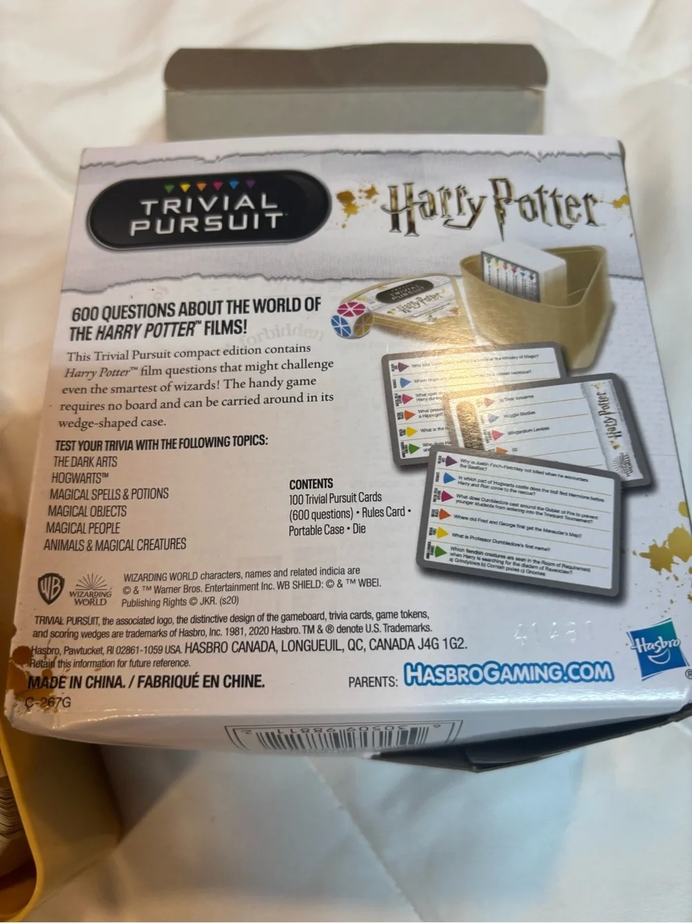 Hasbro Gaming Wizarding World Harry Potter Trivial Pursuit Trivia Game